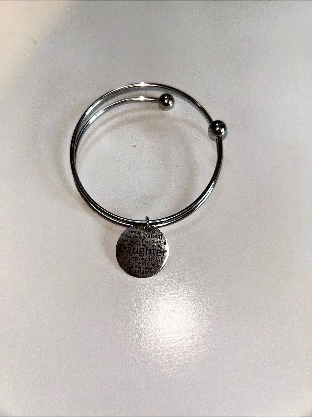Silver-Tone Daughter Pendant Bracelet